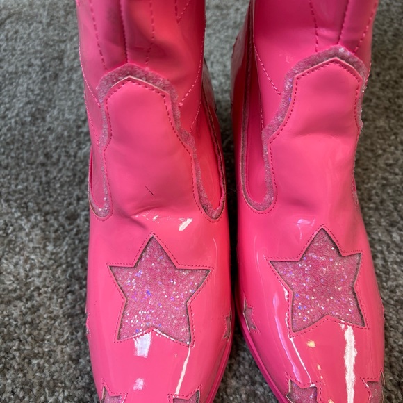 YRU Space Cowgirl Hot Pink Star Festival Boots size 8 - Picture 3 of 8